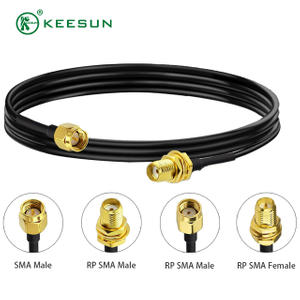 RF10053 | RP-SMA Female Connector to RP-SMA Male connector with RG174 black Coaxial Cable