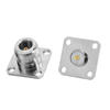 All-copper nickel-plated RF coaxial connector N-type female head N-KFD female head with four-hole square plate flange welded head