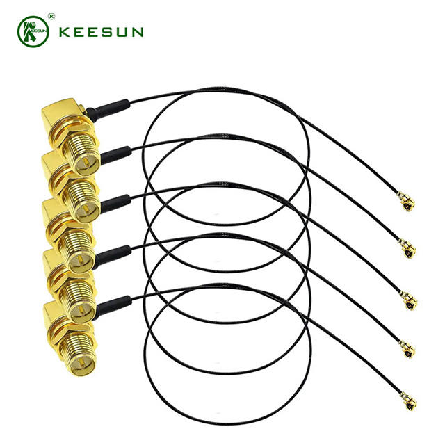 RF10007 | RP SMA Female right angle to 0.81mm IPX with Coaxial Cable