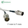 TV10002 | F Male to F Male Connector with white RG316 TV Cable 