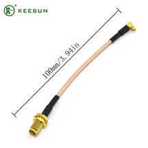 RF10003 | RG178 Brown Coaxial Cable Adapter Right Angle SMA Female RF Antenna