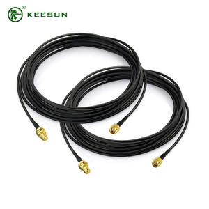 RF10010 | RP SMA Female to IPX Black Cable 10cm with Coaxial Cable