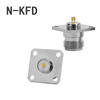 All-copper nickel-plated RF coaxial connector N-type female head N-KFD female head with four-hole square plate flange welded head