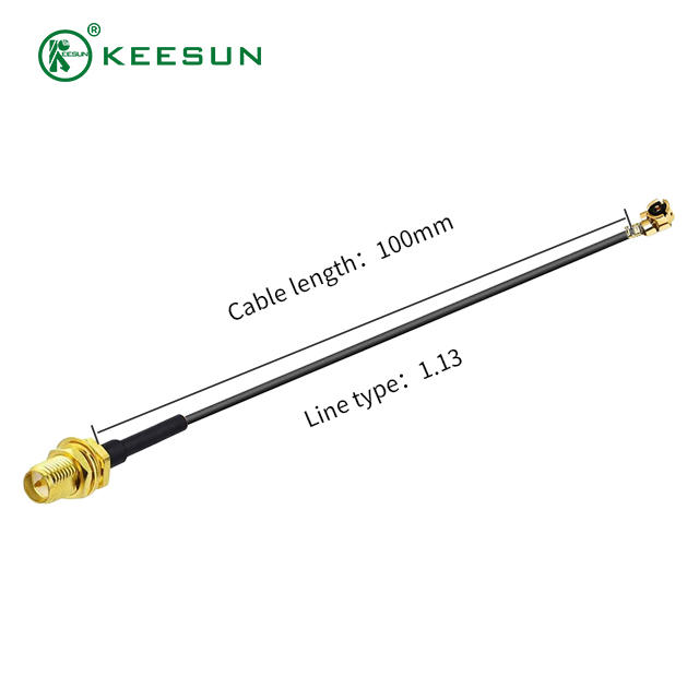 RF10053 | RP-SMA Female Connector to I-PEX with MI 1.13 black Coaxial Cable