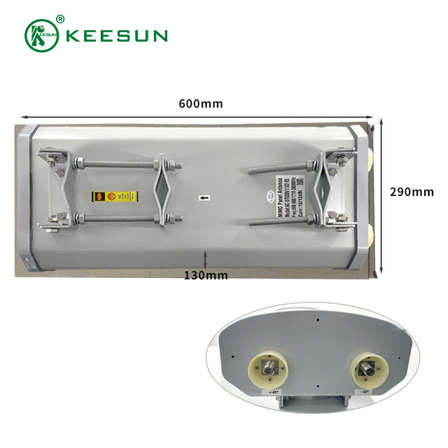 KS50072 | 698~960/1710~2700/3300~3700MHz 12dBi Plate Antenna with 2 N Female Connectors